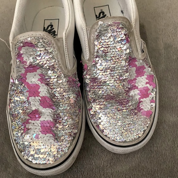 sequin flip vans